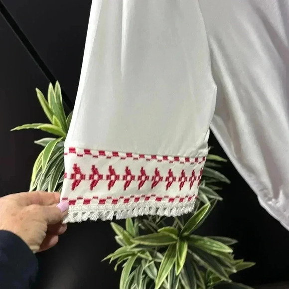 Style & Co. Global Escape Kimono, embroidered trim, tassel, 3/4  sleeve - Picture 3 of 12